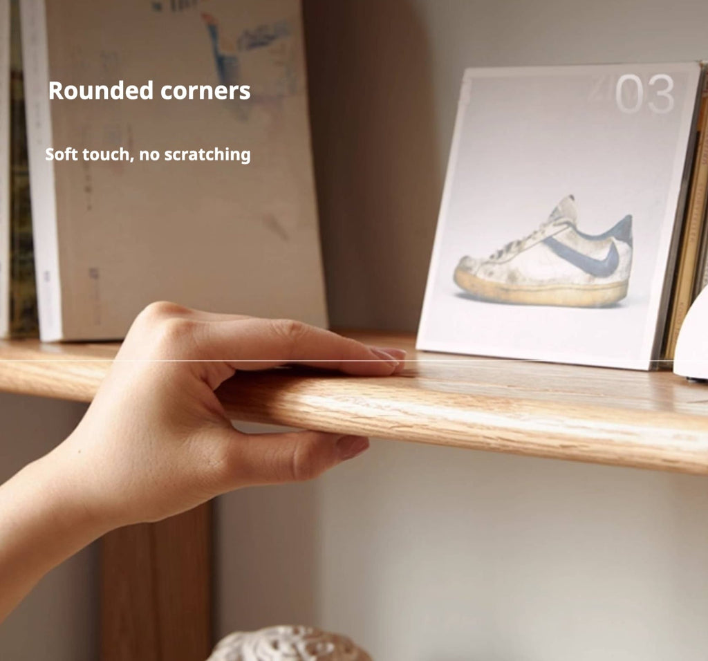 Oak Solid Wood Modern Ultra-Thin Bookshelf