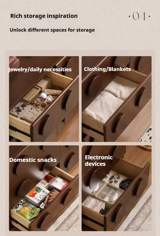 Poplar Solid Wood French Retro Style Bucket Cabinet