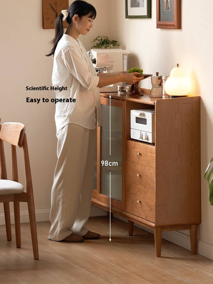 Cherry, Ash Solid Wood Ancient Style Ultra Thin Side Cabinet