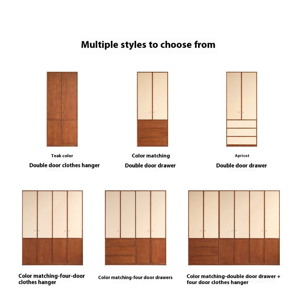 Oak Solid Wood Antique Style Wardrobe.