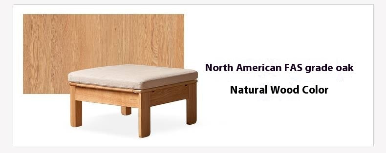 Black Walnut, Oak, Ash, Poplar Solid Wood Footstool Small Fabric Stool