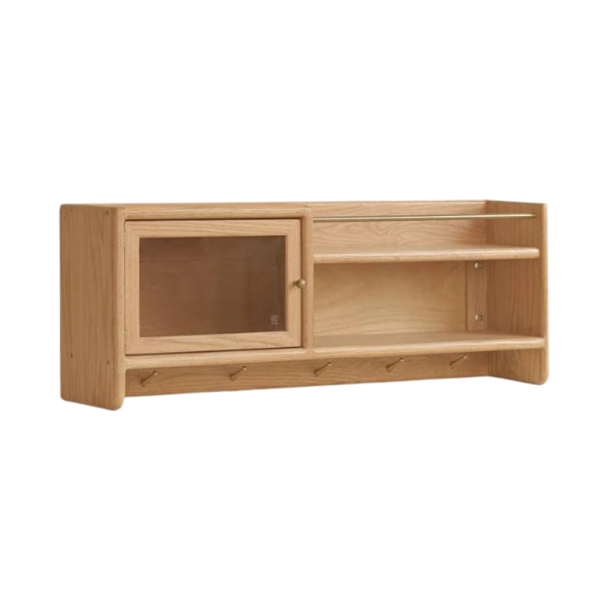 Oak Solid Wood Modern Style Wall Cabinet