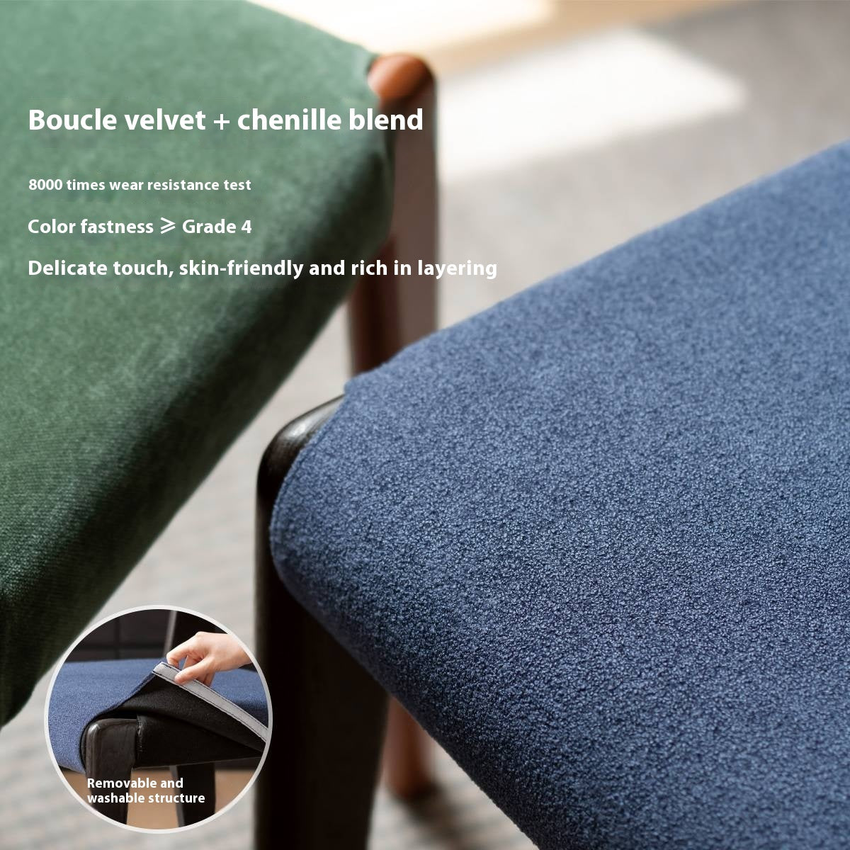 Set 4 pcs Beech Solid Wood Retro Style Dining Chair