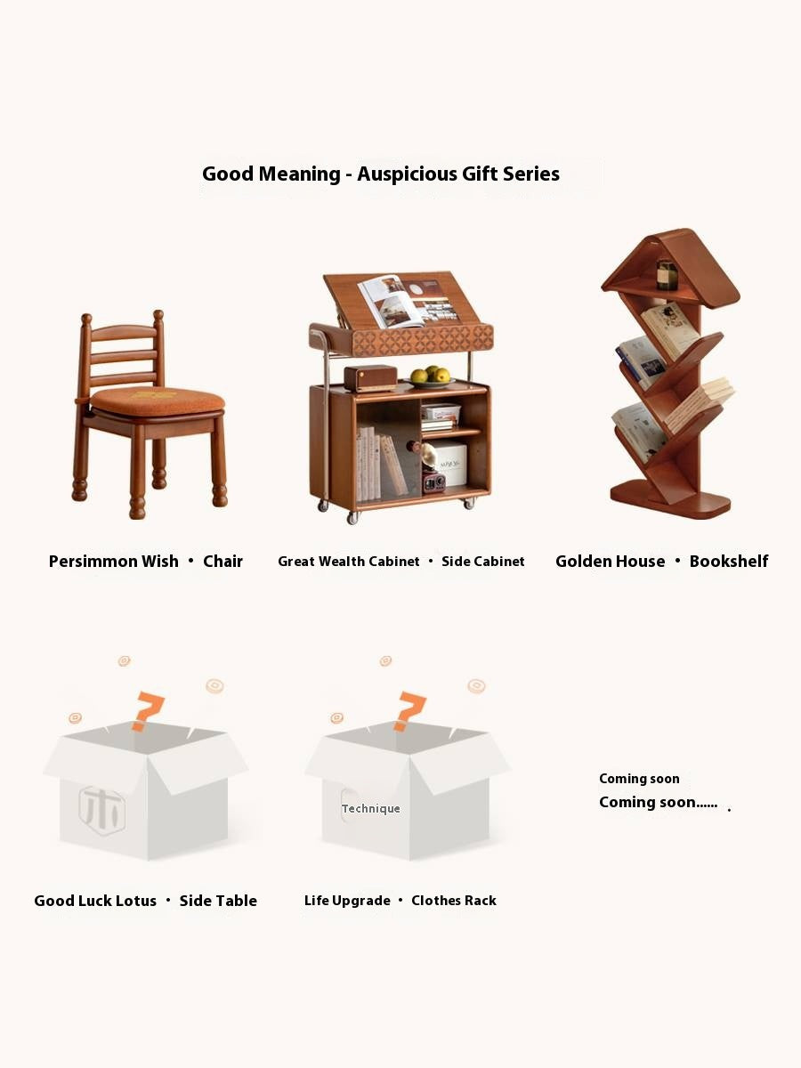 Beech Solid Wood Backrest Chair Medieval Style Soft Padded Chair