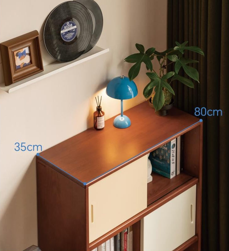 Poplar Solid Wood Bauhaus Side Cabinet