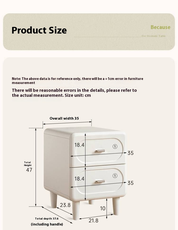 Poplar Solid Wood French Cream Style Nightstand