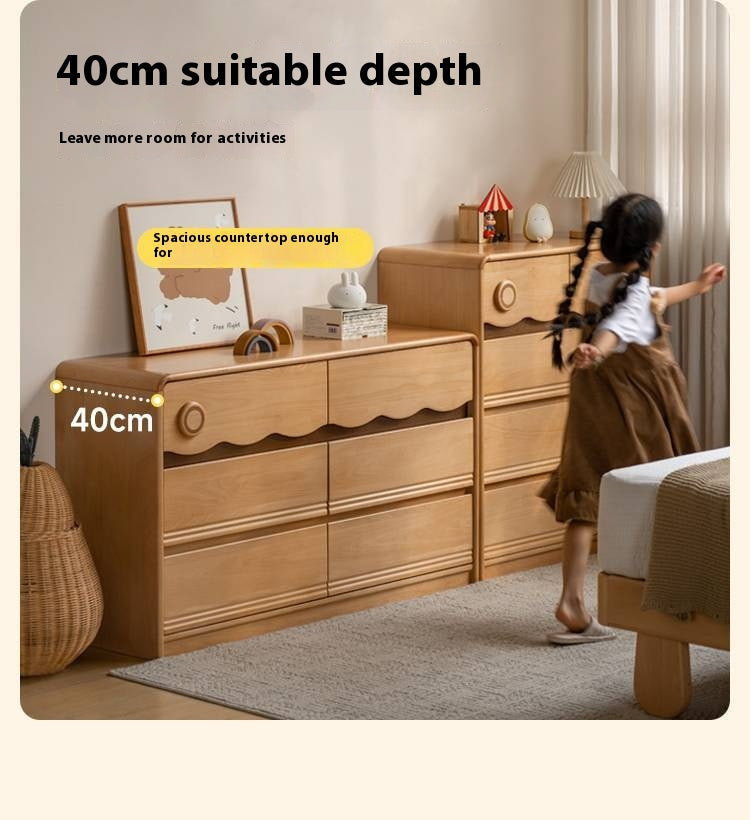 Beech Solid Wood Children's Chest of Drawers
