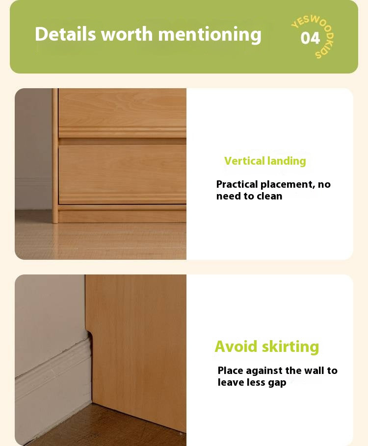 Beech Solid Wood Children's Chest of Drawers