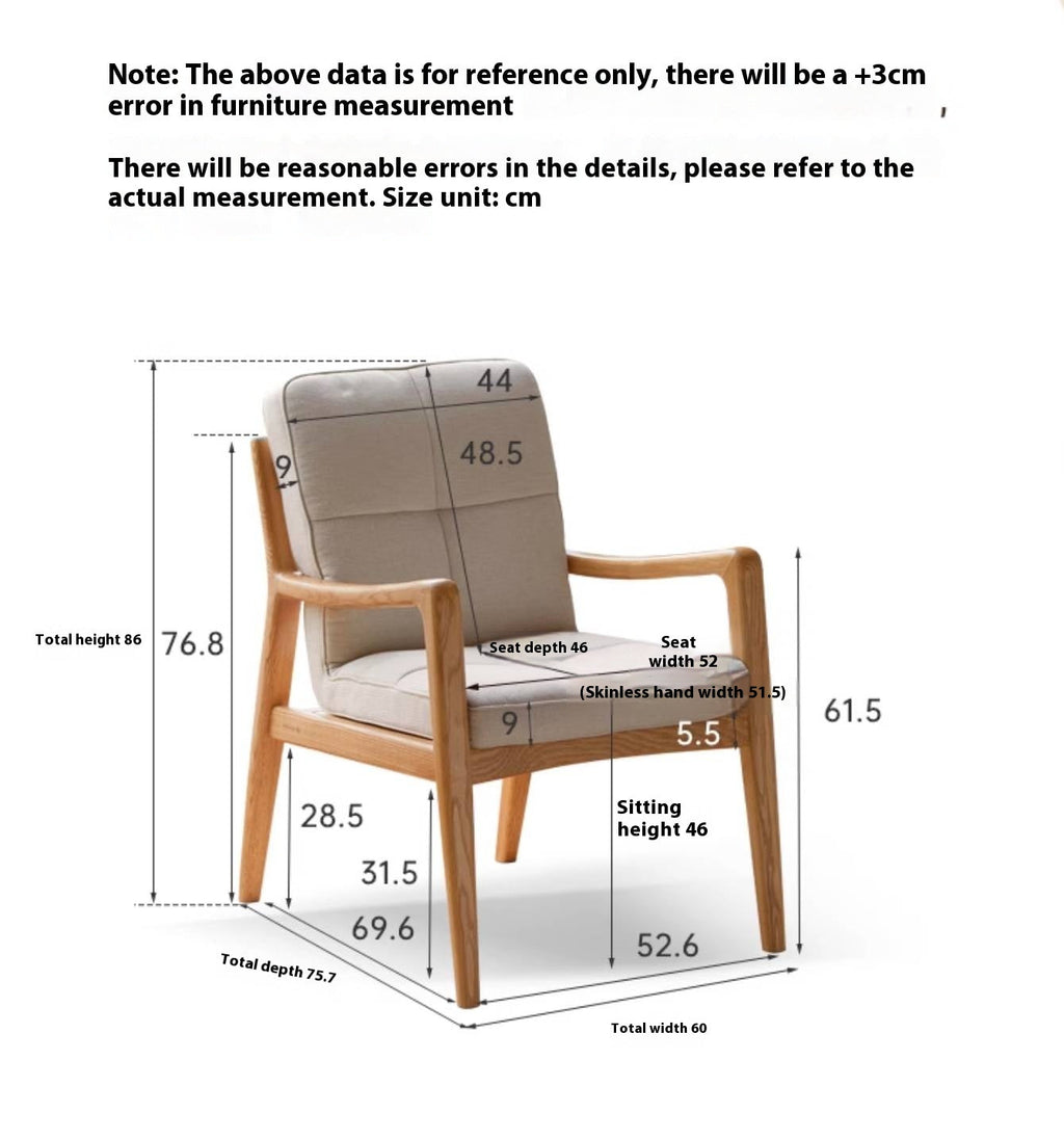 Oak Solid Wood Modern Style Chair