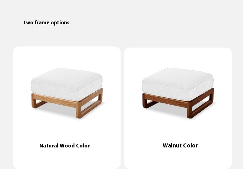 Ash, Oak, Black Walnut Solid Wood  Fabric Footstool-