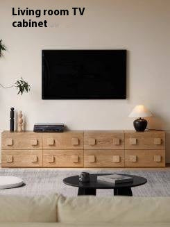 Ash Solid Wood Floor-Standing Module Combination TV Stand
