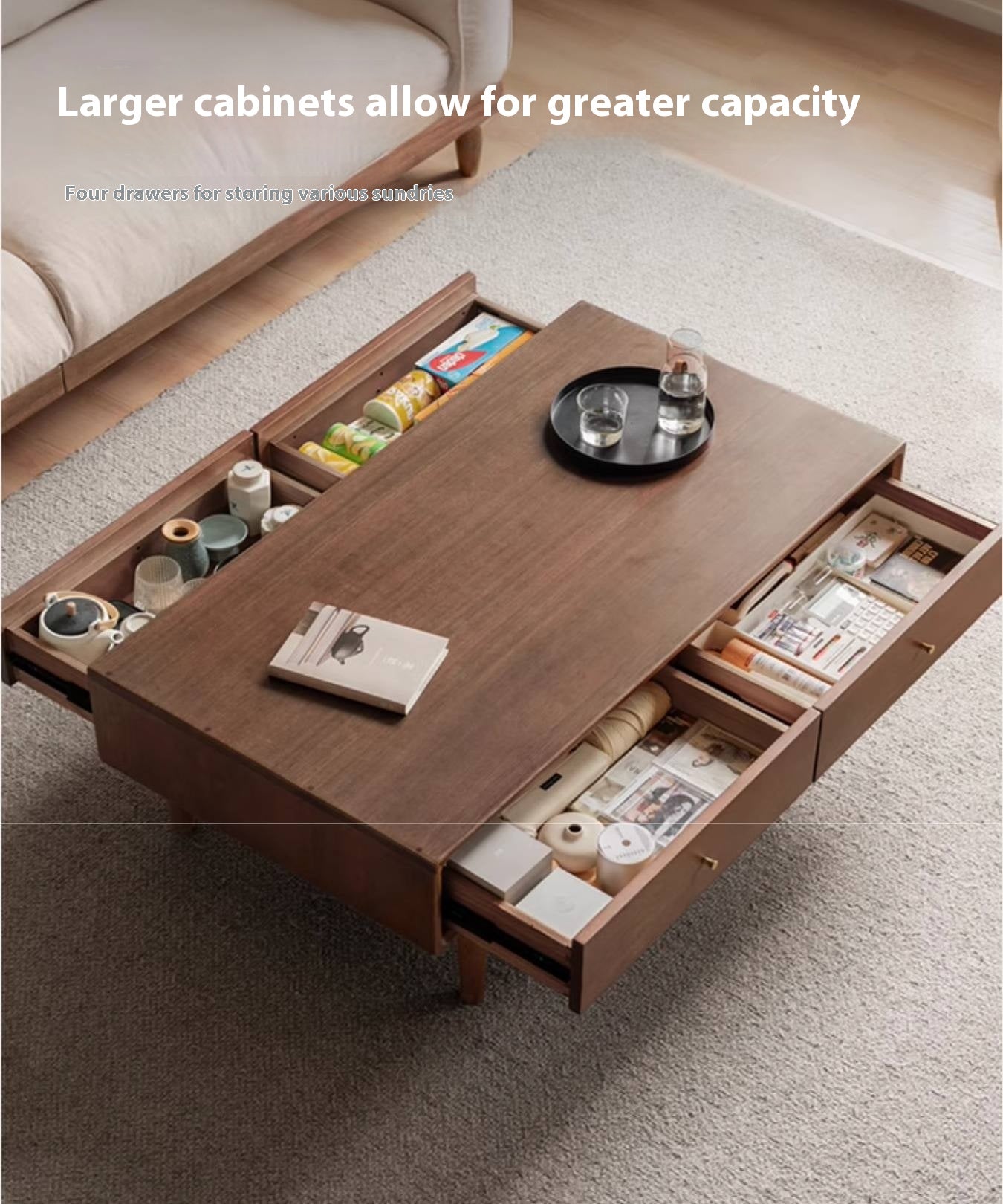 Black Walnut Solid Wood Coffee Table