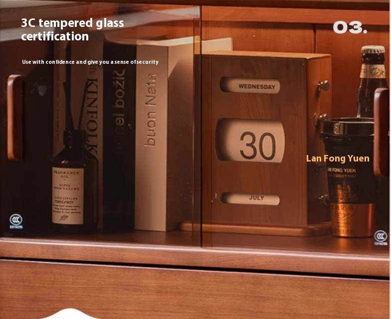 Poplar Solid Wood Antique Style Floor Side Cabinet