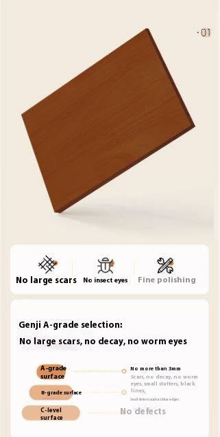 Solid Rubberwood Bauhaus Rock Slab Bay Window Table