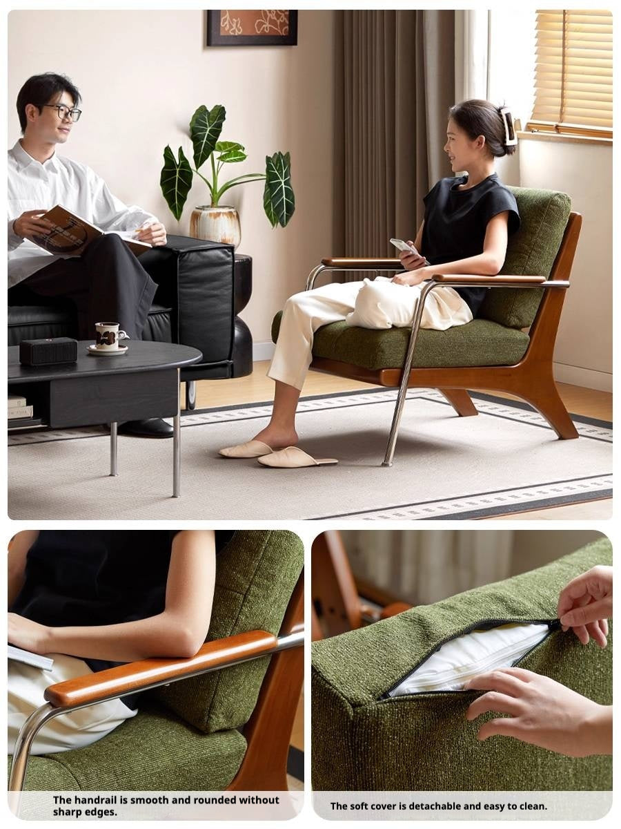 Beech Solid Wood Middle Ages Single Chair