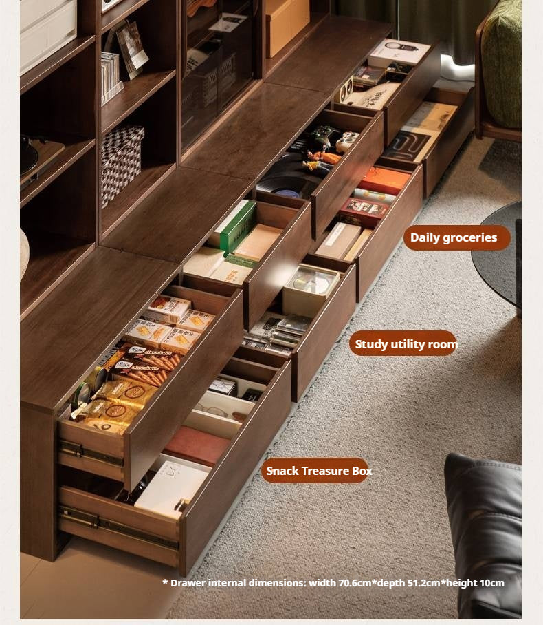 Sandalwood Solid Wood Combination Bookcase