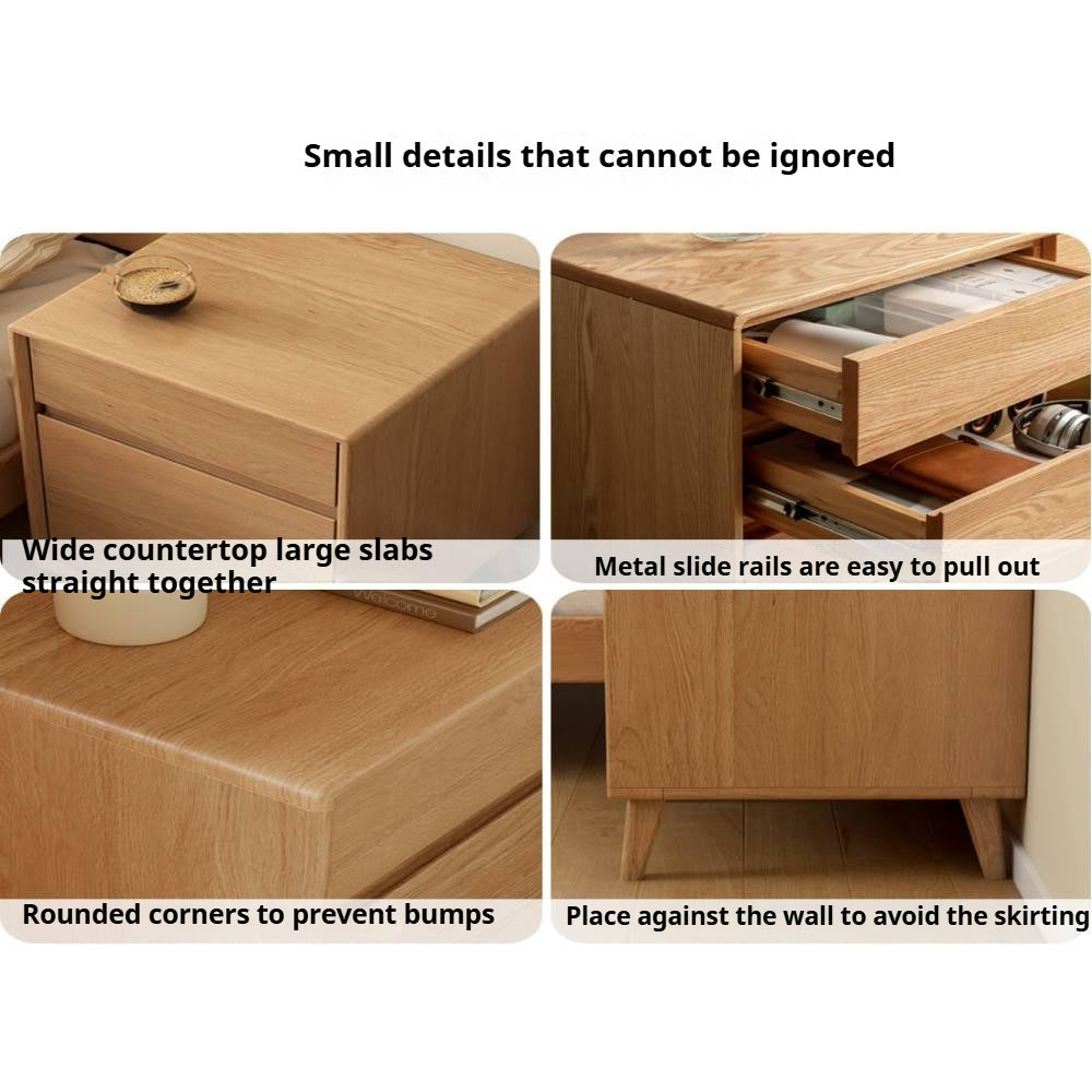 Oak Solid Wood Nordic Style Nightstand