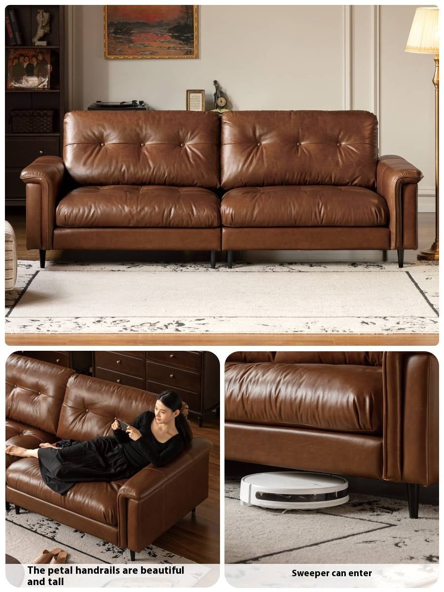 Leather American Retro Style Sofa