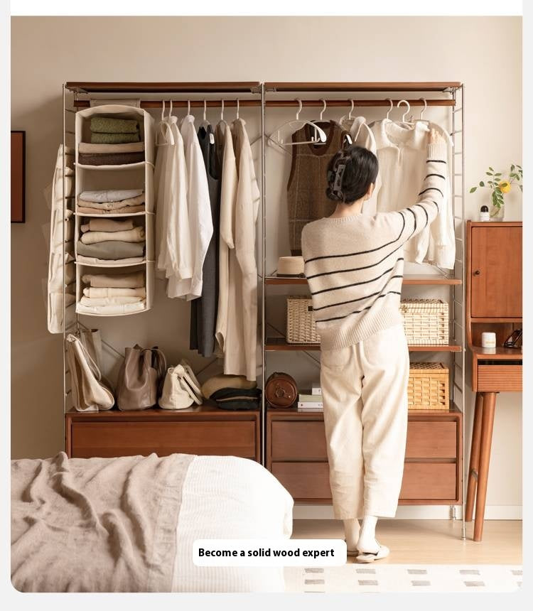 Poplar Solid Wood Retro Shelf Bookshelf