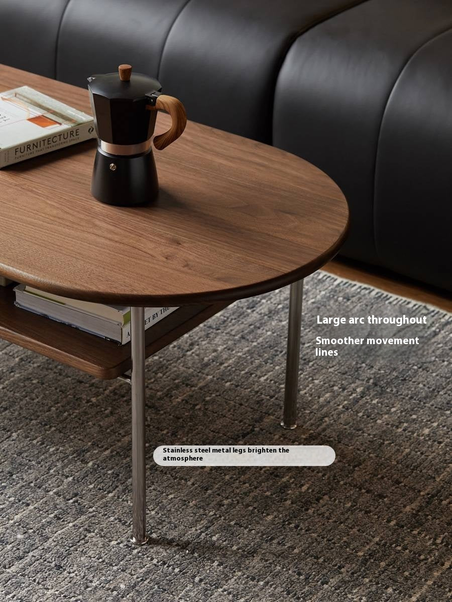 Black Walnut Solid Wood Italian Light Luxury Style Coffee Table