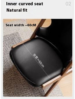 Ash Solid Wood Sofa Chair Fabric Back