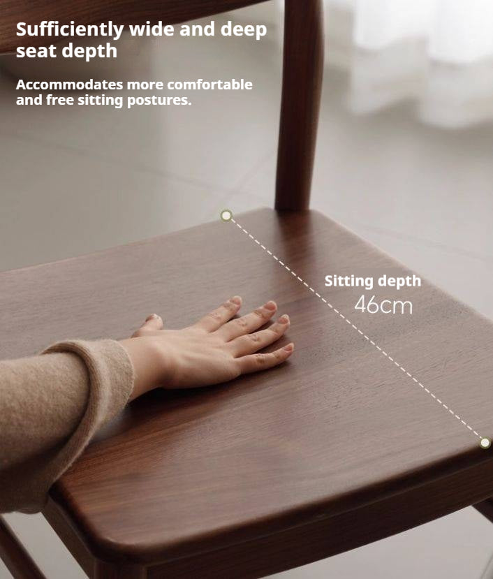 Set pcs 4 Black Walnut, Ash, Oak, Beech, Sandalwood, White Oak Solid Wood Dining Chair