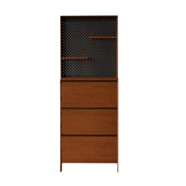 Poplar Solid Wood Middle-Age Ultra-Thin Shoe Cabinet