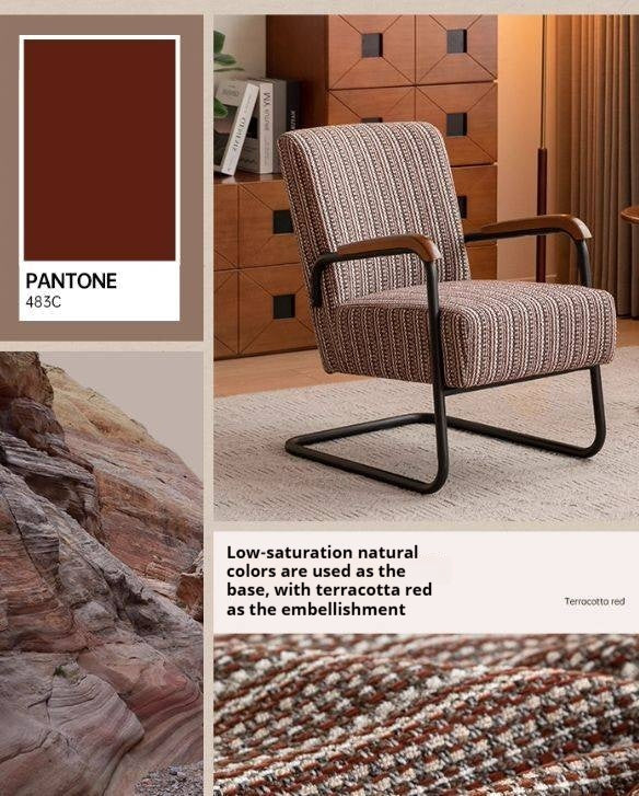 Fabric Sofa Middle Retro Chair