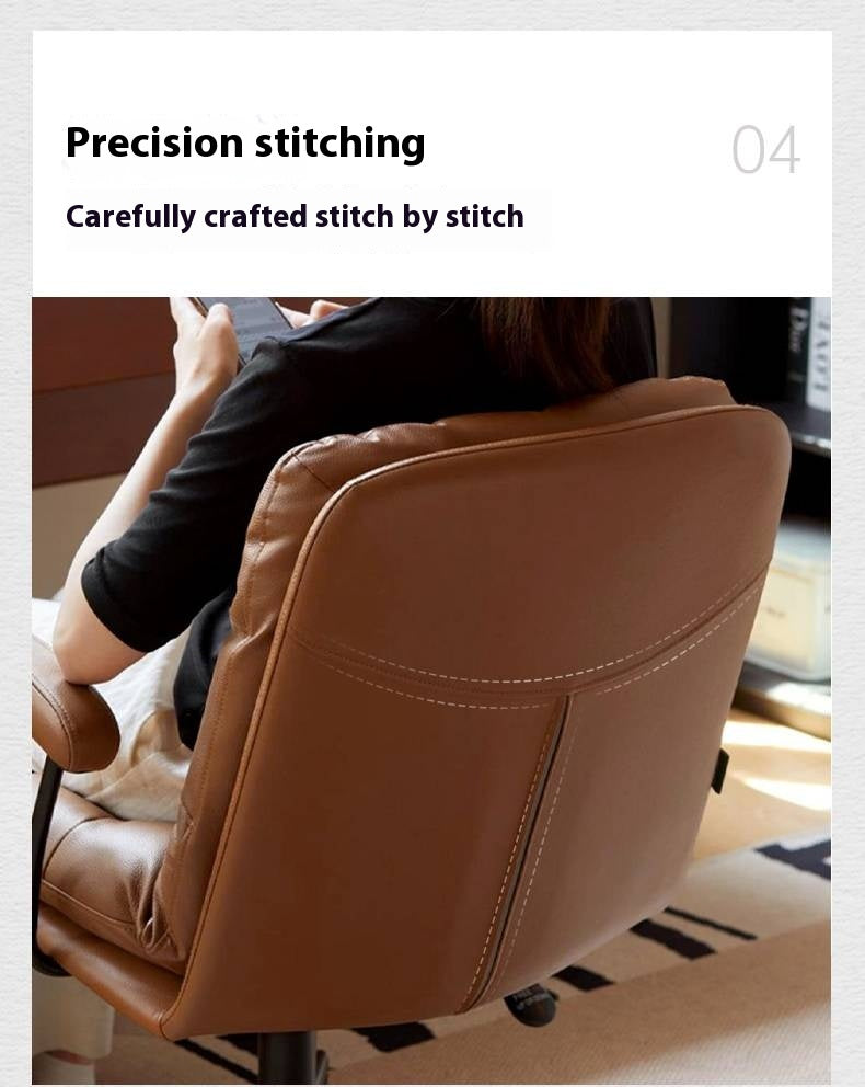 Leather Soft Rotating Office Armchair