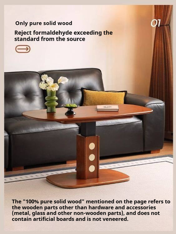 Poplar Solid Wood Ancient Style Elevating Tea Table