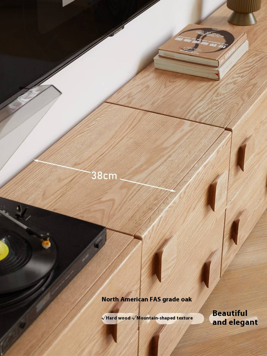 Oak, Ash Solid Wood Modern TV Stand