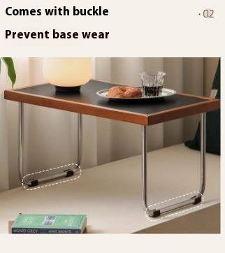 Solid Rubberwood Bauhaus Rock Slab Bay Window Table