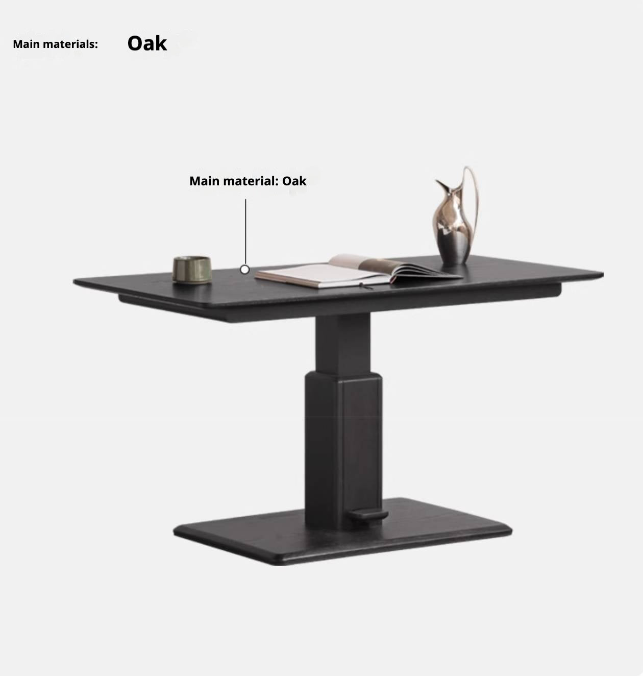 Oak Solid Wood Elevating Coffee Table