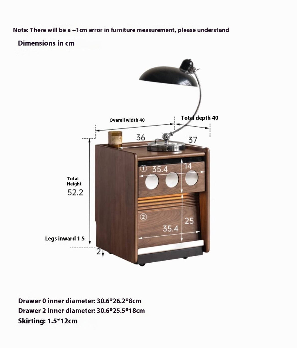 Black Walnut, Cherry, Ash, Poplar Solid Wood Nightstand