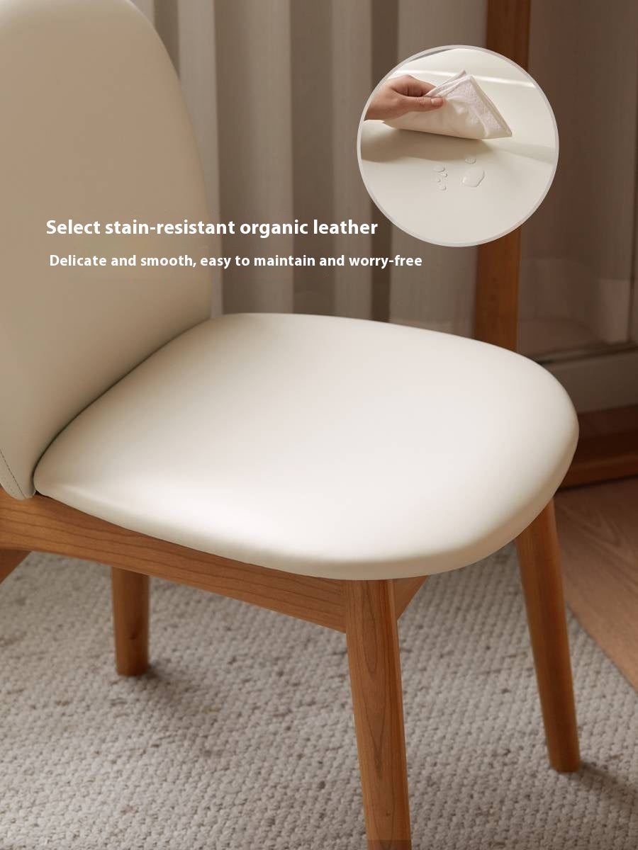 Black Walnut, Cherry Solid Wood Makeup Light Luxury Style Chair