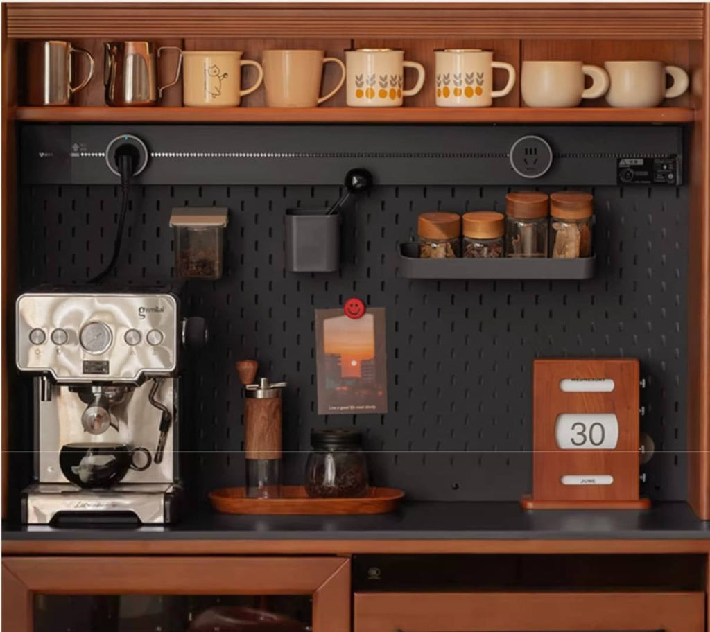 Poplar Solid Wood Antique Style Rock Board Buffet