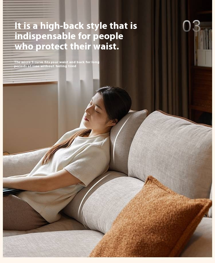 Pine Modern Style High Back Sofa