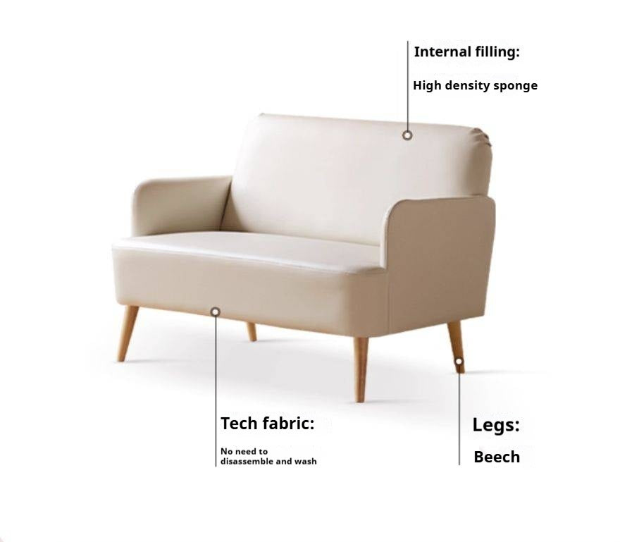 Beech Solid Wood Technology Cloth Sofa