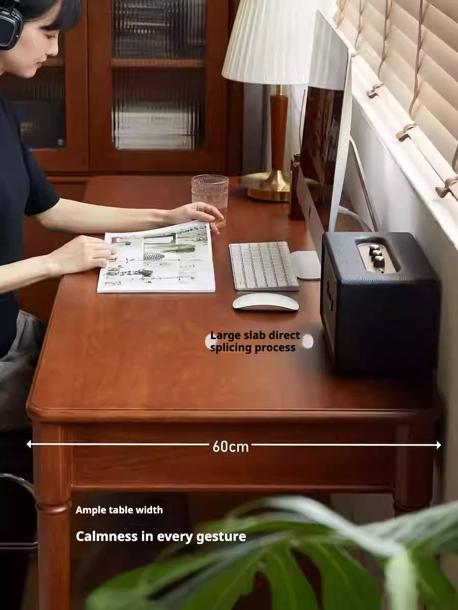 Tulip Tree Solid Wood Medieval Style Desk