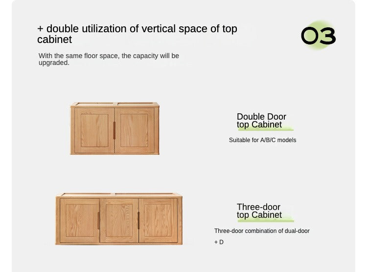 Oak solid wood combined Wardrobe.