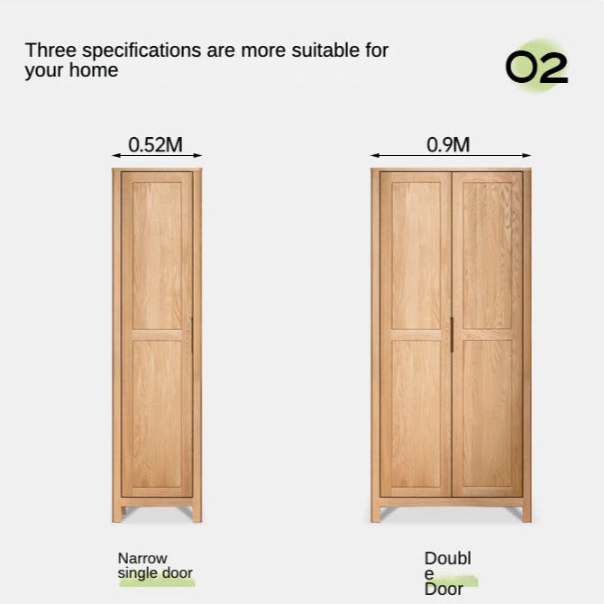 Oak solid wood combined Wardrobe.