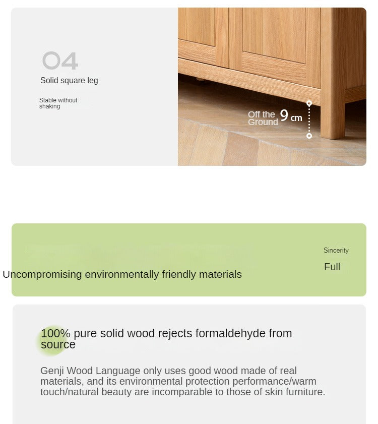 Oak solid wood combined Wardrobe.