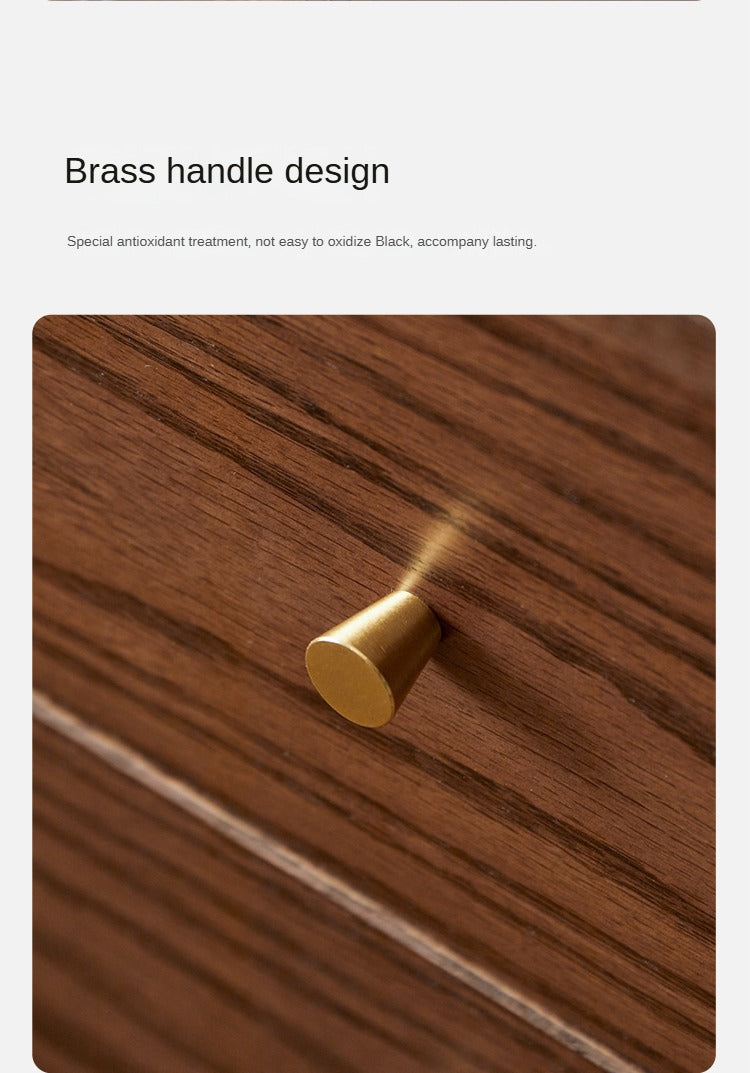 Oak Solid Wood walnut color Nightstand