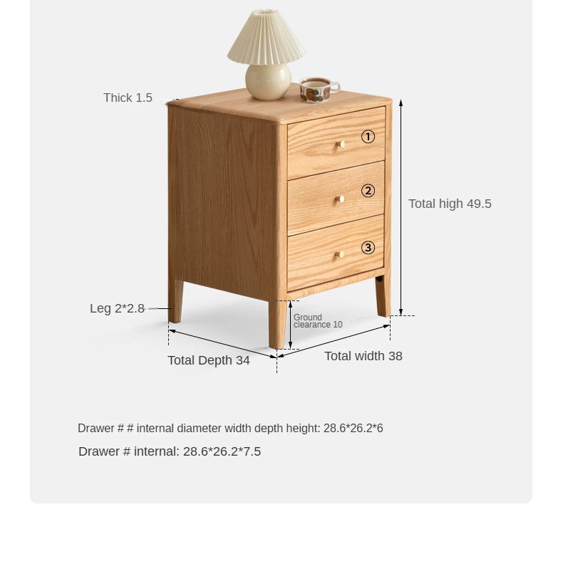Oak Solid Wood Nightstand