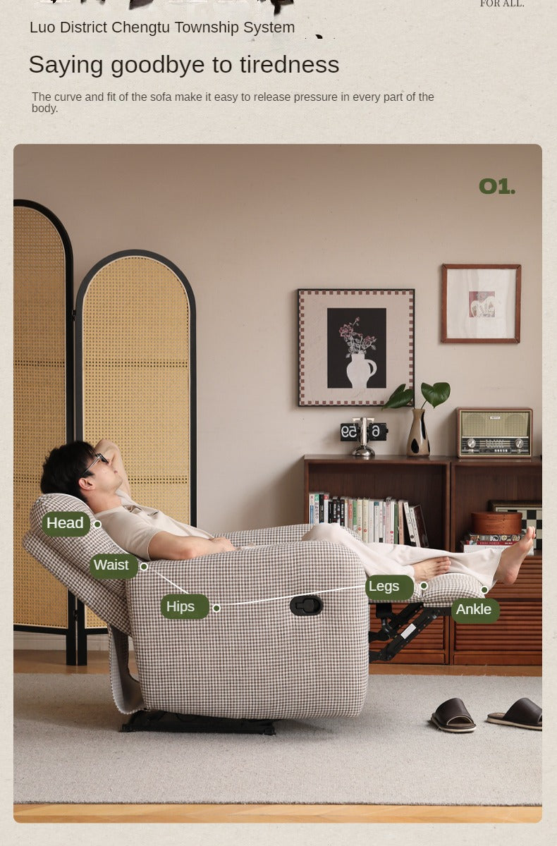 Fabric Modern Retractable Lounge Chair