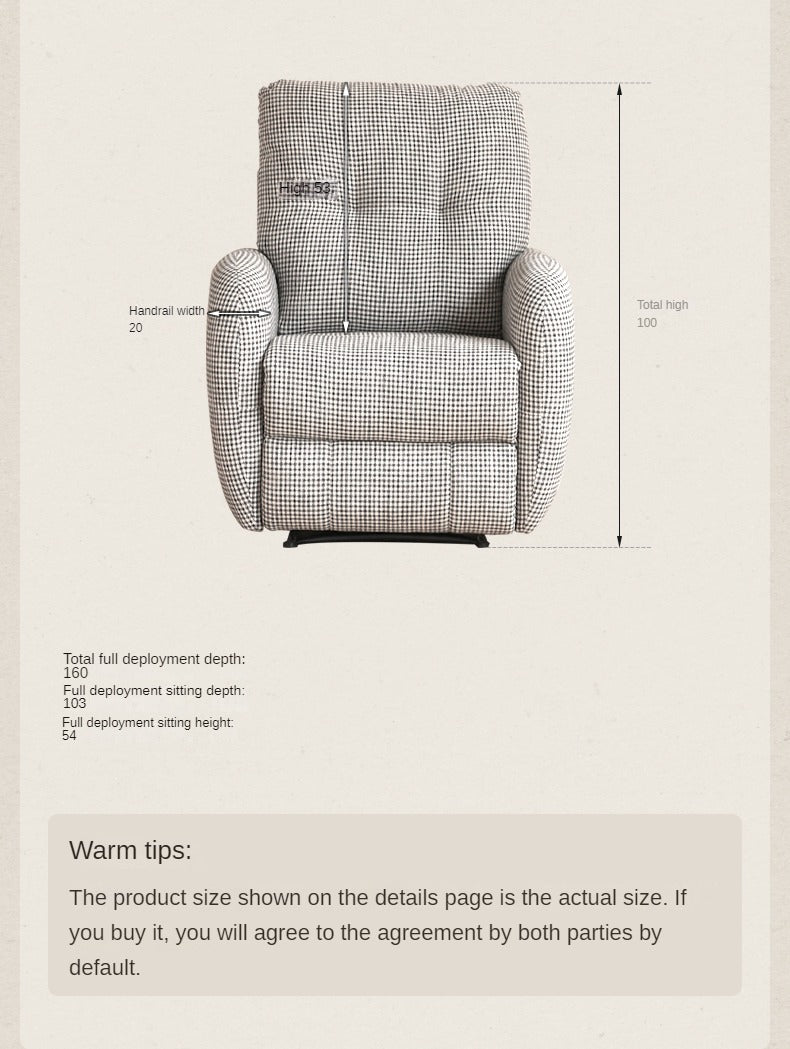 Fabric Modern Retractable Lounge Chair