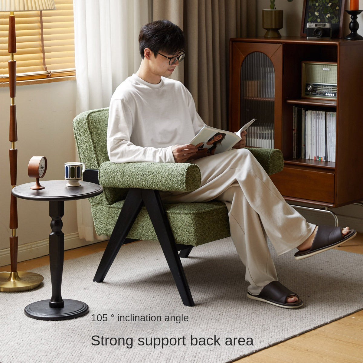 Beech, Oak Solid Wood Vintage Retro Chair