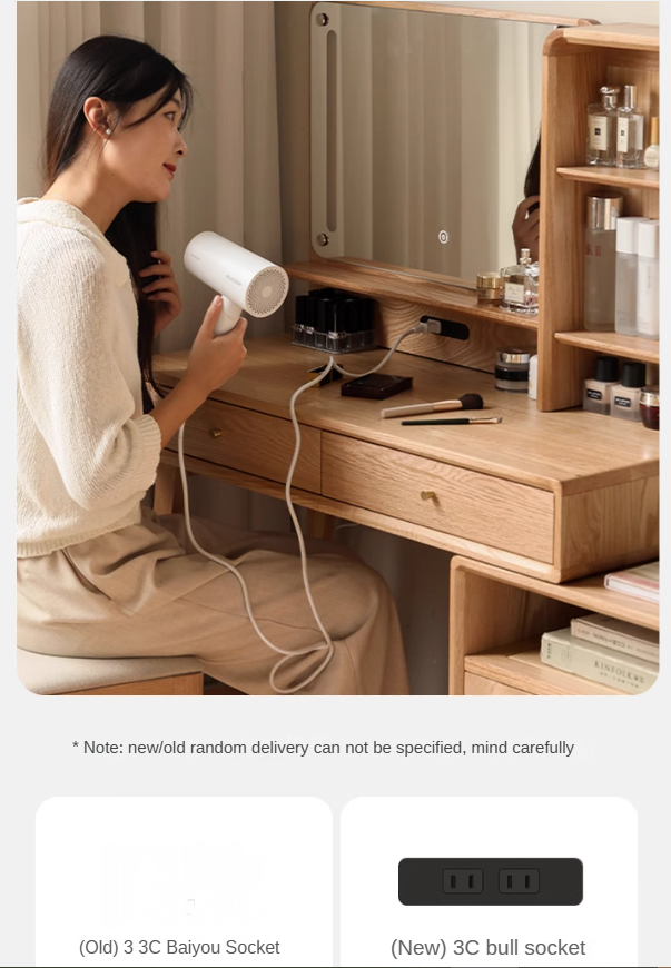 Oak solid wood Dressing Table Telescopic -USA