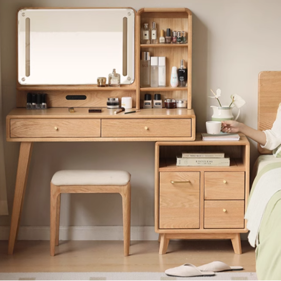 Oak solid wood Dressing Table Telescopic -USA