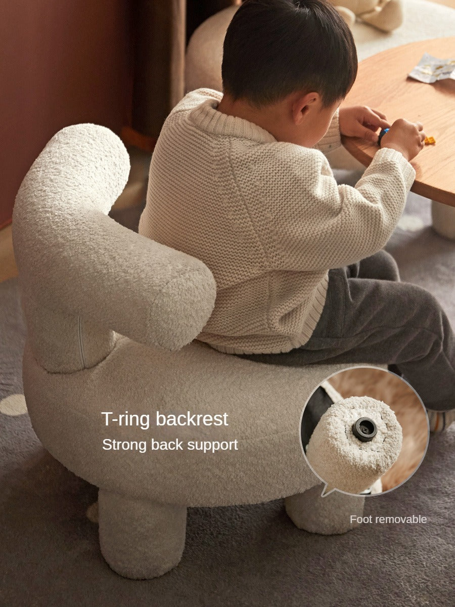 Lamb Velvet Kids Single Chair
